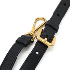Prada Tote 2-Way Shoulder Bag Crossbody Nylon Leather Nero Black Gold — view 6