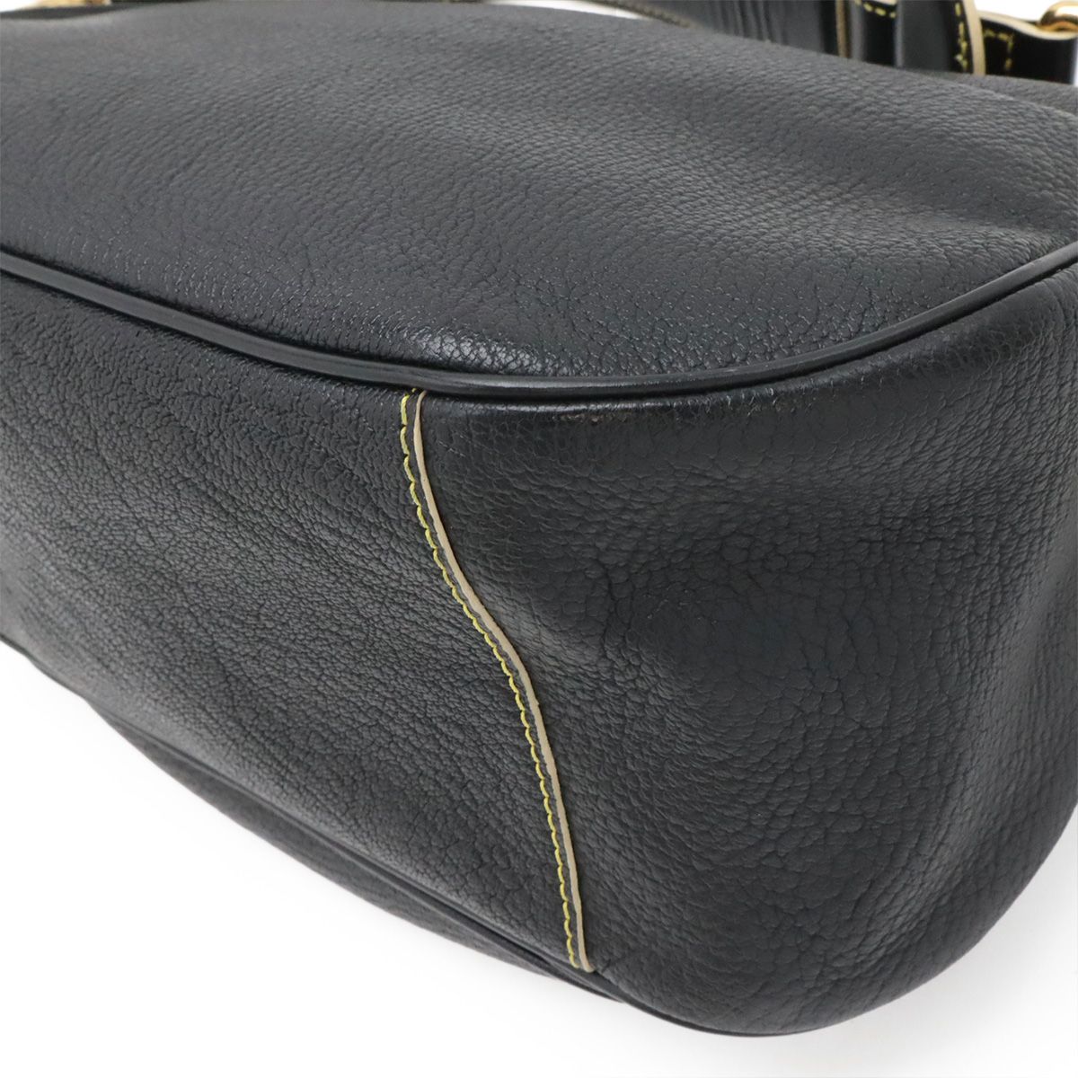 Louis Vuitton Suhali Confidant Shoulder Bag Leather Studs Noir Black Gold — view 3