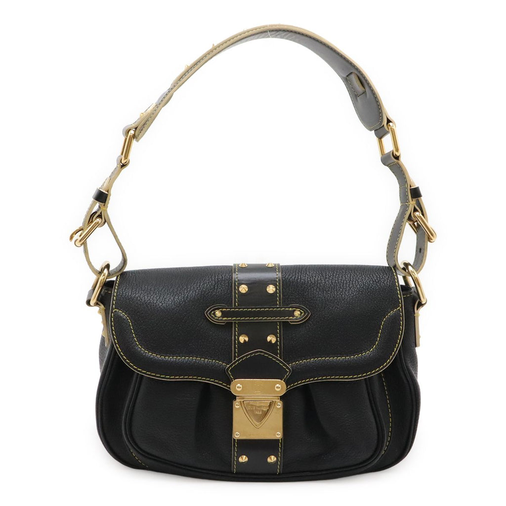 Louis Vuitton Suhali Confidant Shoulder Bag Leather Studs Noir Black Gold