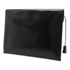Hermes Kirius Clutch Business Box Calf Leather Black Gold — view 2