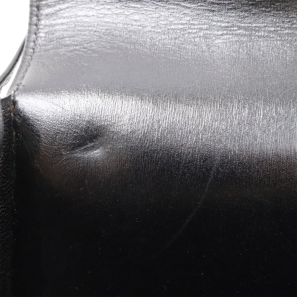 Hermes Kirius Clutch Business Box Calf Leather Black Gold — view 7
