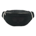 Chanel Sports Line CC Logo Waist Pouch Bag Racket Pattern Canvas Navy White