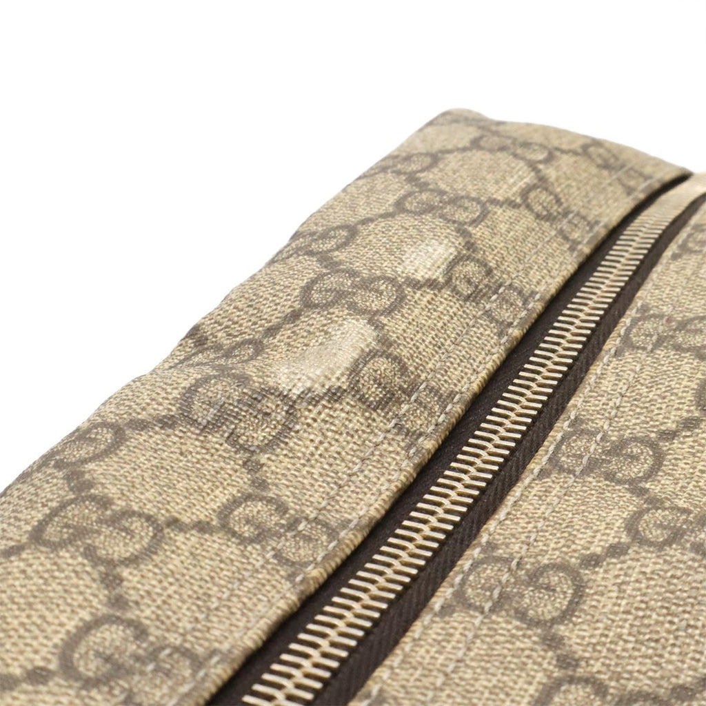 Gucci GG Plus Supreme Shoulder Bag Crossbody Leather Beige Brown Dark Gold — view 4