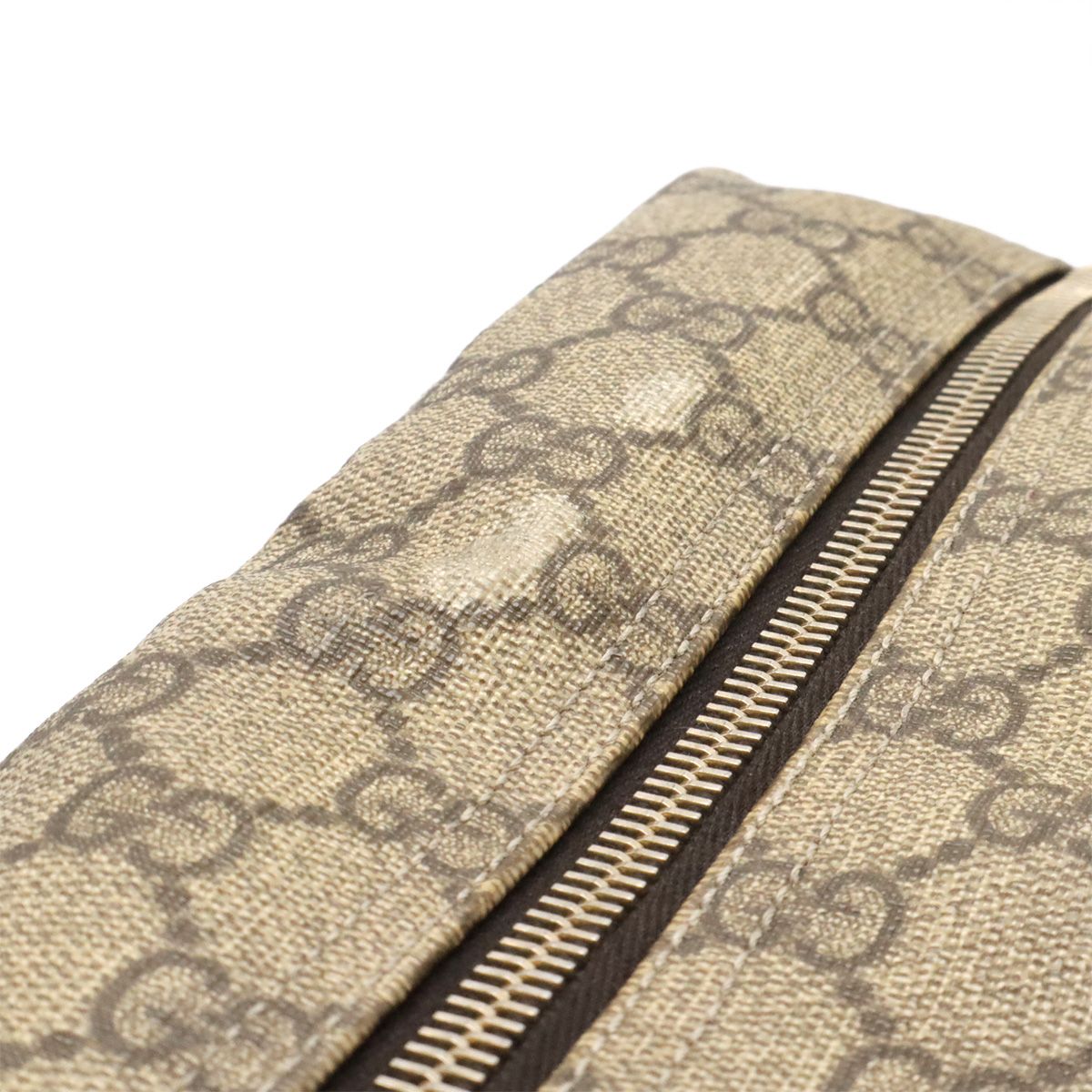 Gucci GG Plus Supreme Shoulder Bag Crossbody Leather Beige Brown Dark Gold — view 4