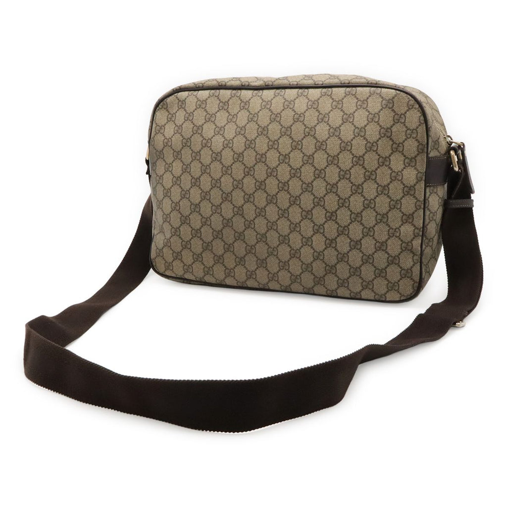 Gucci GG Plus Supreme Shoulder Bag Crossbody Leather Beige Brown Dark Gold — view 2