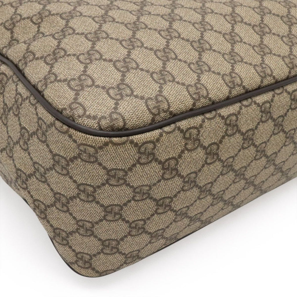 Gucci GG Plus Supreme Shoulder Bag Crossbody Leather Beige Brown Dark Gold — view 3