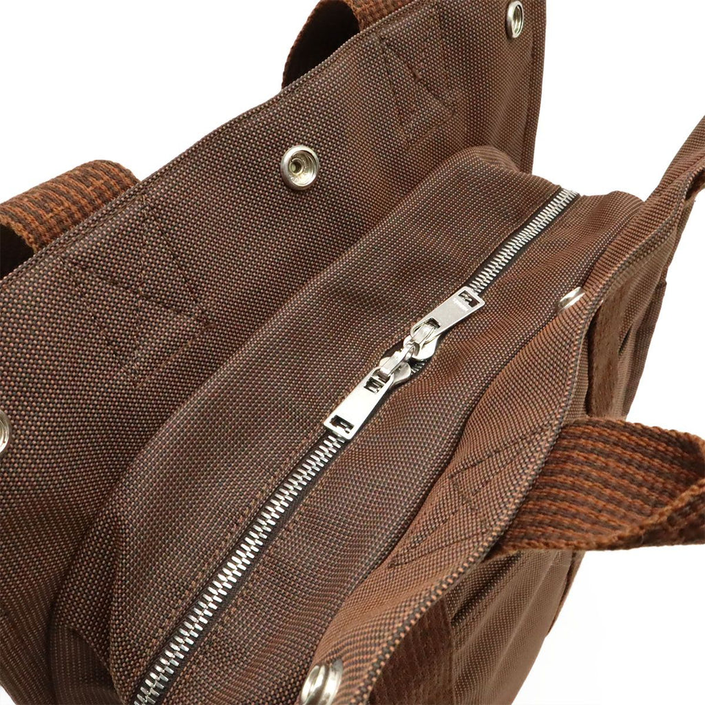 Hermes Her Line Sac a Dos Backpack Shoulder Bag Canvas Brown — view 7