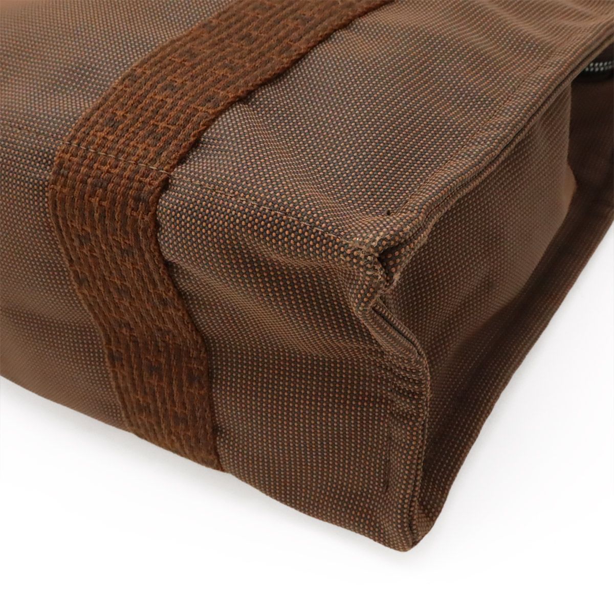 Hermes Her Line Sac a Dos Backpack Shoulder Bag Canvas Brown — view 3