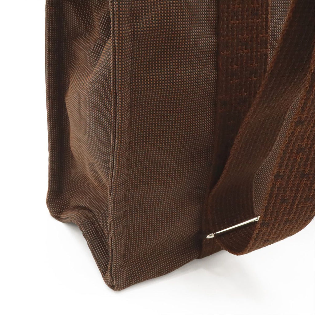 Hermes Her Line Sac a Dos Backpack Shoulder Bag Canvas Brown — view 5