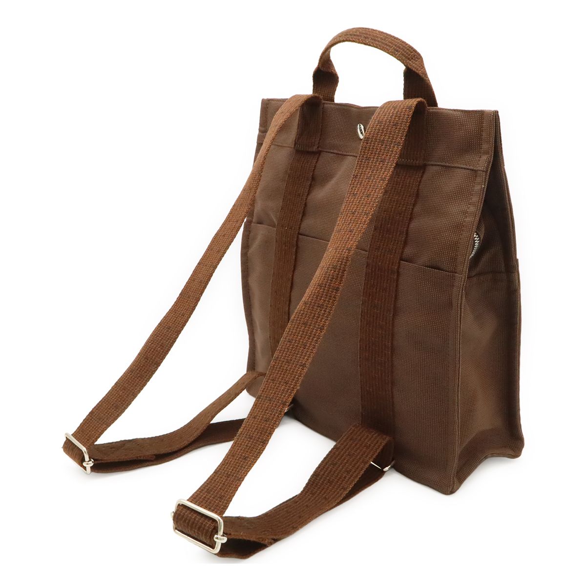 Hermes Her Line Sac a Dos Backpack Shoulder Bag Canvas Brown — view 2