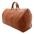 Louis Vuitton Epi Keepall 50 Boston Bag Travel Purse Leather Kenya Brown Gold — view 2
