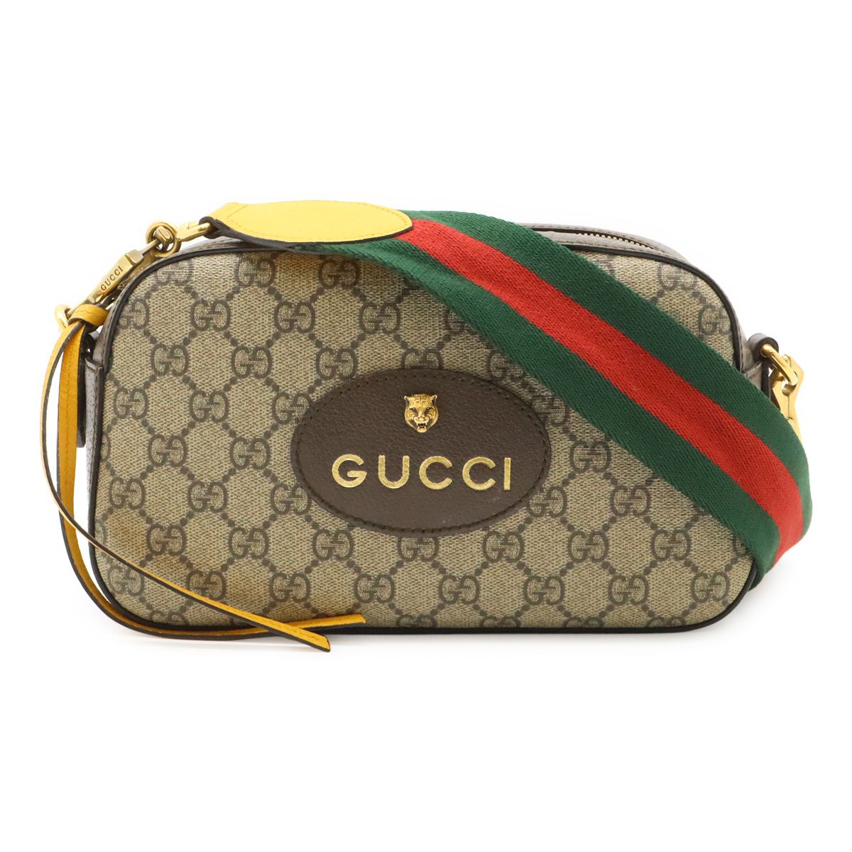 Gucci GG Small Supreme Neo Vintage Messenger Bag 2-Way Clutch Beige