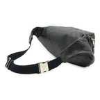 Gucci Guccissima Belt Bag Waist Pouch Hip Rubber Coating Leather Black Silver — view 2
