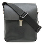 Louis Vuitton Taiga Shoulder Bag Crossbody Leather Ardoise Black