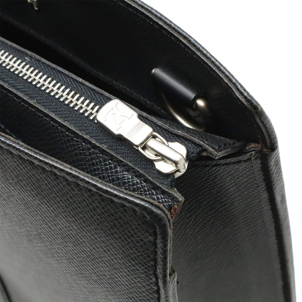 Louis Vuitton Taiga Porte Documents Lozan Business Briefcase Ardoise Black — view 6