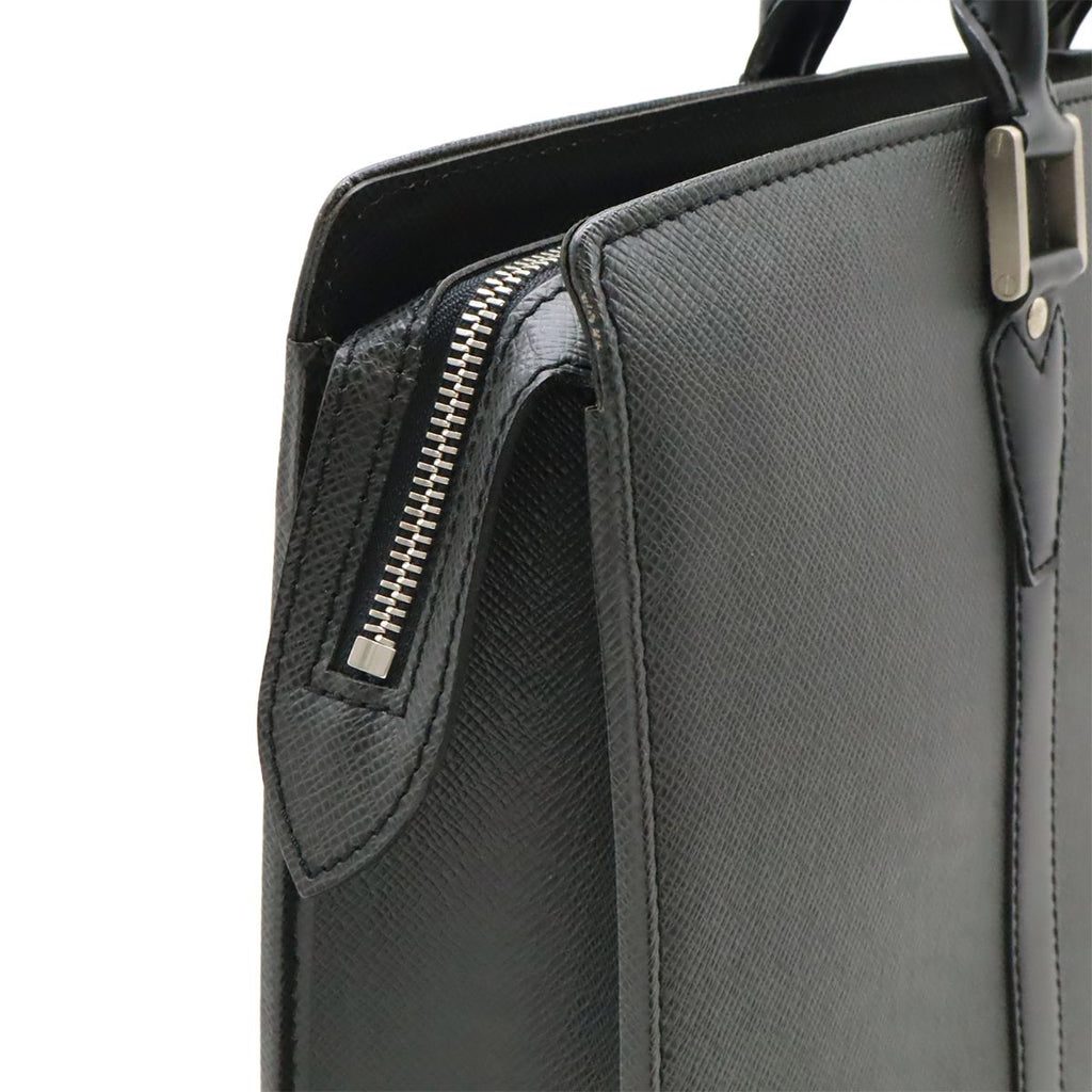 Louis Vuitton Taiga Porte Documents Lozan Business Briefcase Ardoise Black — view 4