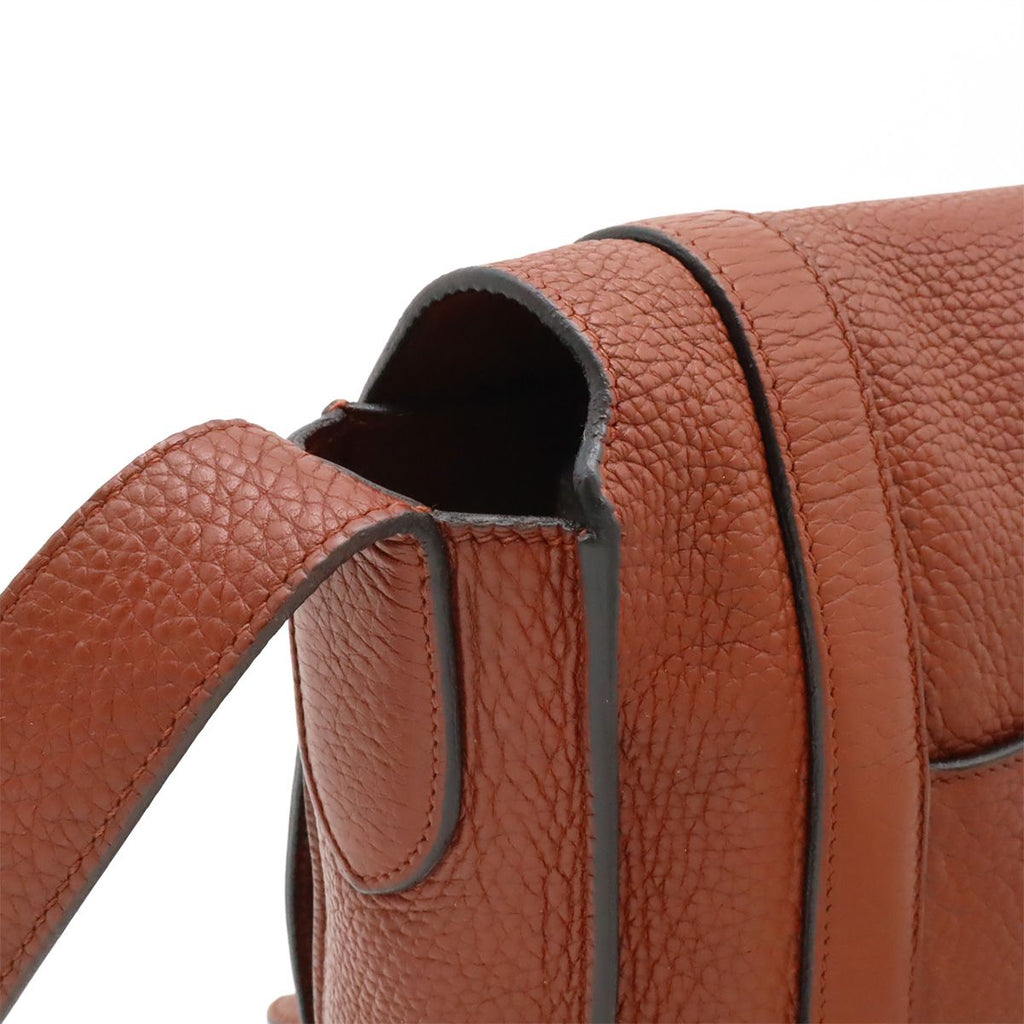 Hermes Steve Caporal 27 Shoulder Bag Crossbody Togo Leather Sienne Terracotta — view 4