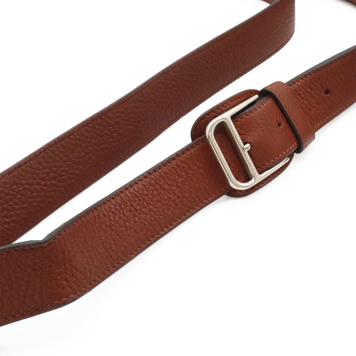 Hermes Steve Caporal 27 Shoulder Bag Crossbody Togo Leather Sienne Terracotta — view 5