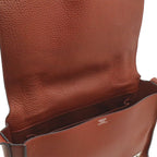 Hermes Steve Caporal 27 Shoulder Bag Crossbody Togo Leather Sienne Terracotta — view 7