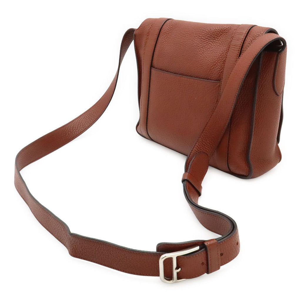 Hermes Steve Caporal 27 Shoulder Bag Crossbody Togo Leather Sienne Terracotta — view 2