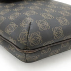 Loewe Repeat Anagram Shoulder Bag Crossbody Leather Black Dark Brown Silver — view 3