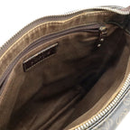 Loewe Repeat Anagram Shoulder Bag Crossbody Leather Black Dark Brown Silver — view 7
