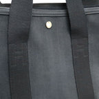 Hermes Valparaiso Tote Toilet Blanc Canvas Leather Black Pouch — view 6