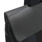 Hermes Valparaiso Tote Toilet Blanc Canvas Leather Black Pouch — view 5