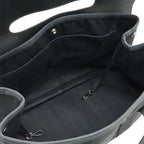 Hermes Valparaiso Tote Toilet Blanc Canvas Leather Black Pouch — view 7