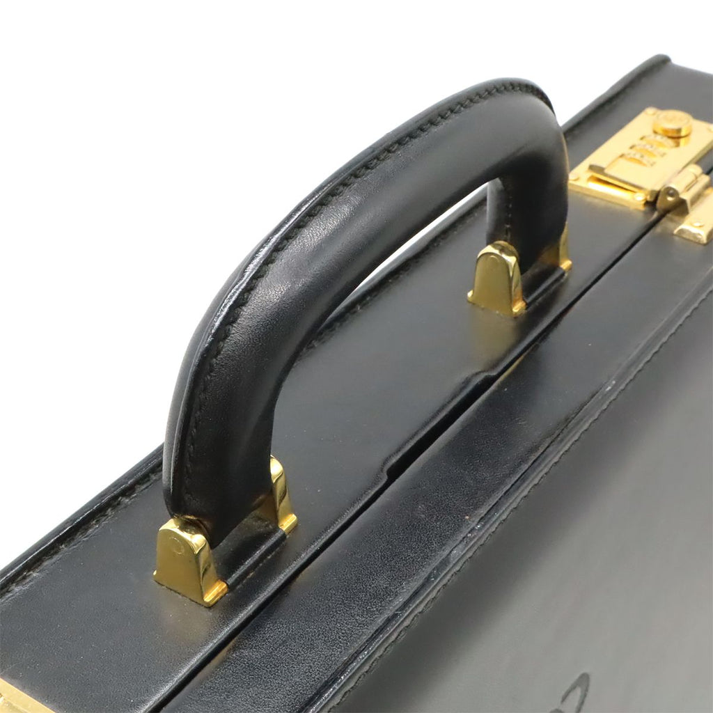 Loewe Anagram Attache Case Document Purse Business Briefcase Trunk Leather — view 4