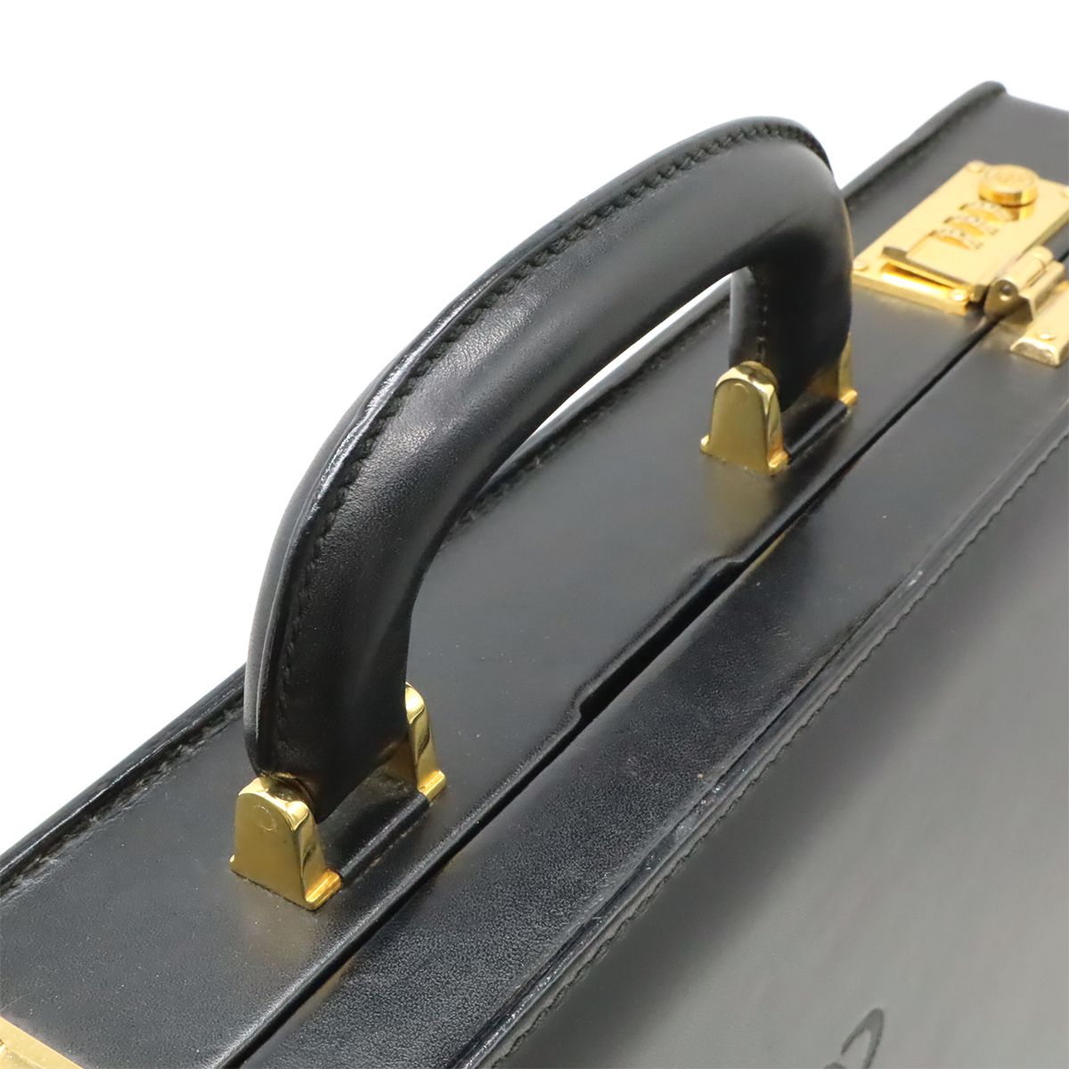 Loewe Anagram Attache Case Document Purse Business Briefcase Trunk Leather — view 4