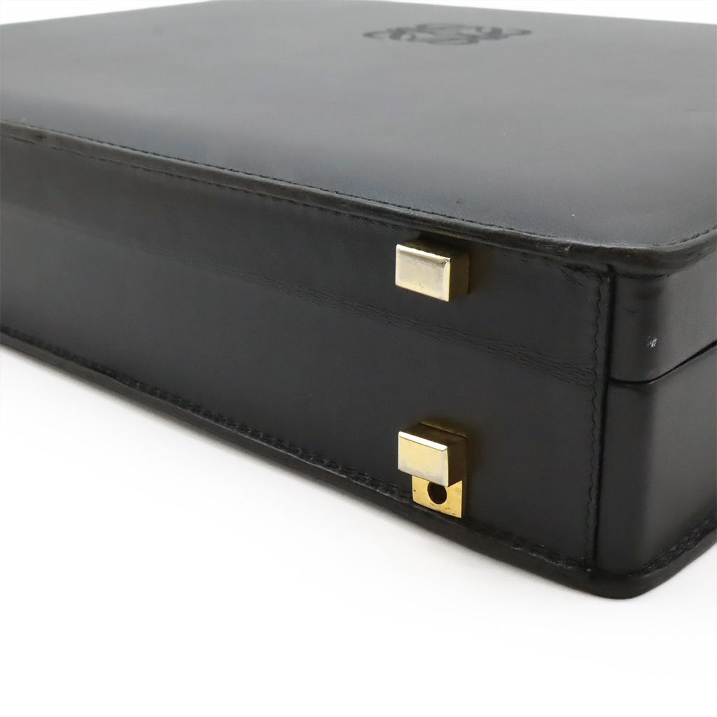 Loewe Anagram Attache Case Document Purse Business Briefcase Trunk Leather — view 3