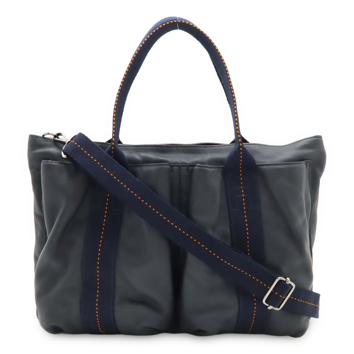 Hermes Caravan Horizontal Tote 2-Way Shoulder Bag Crossbody Vo Derma Leather