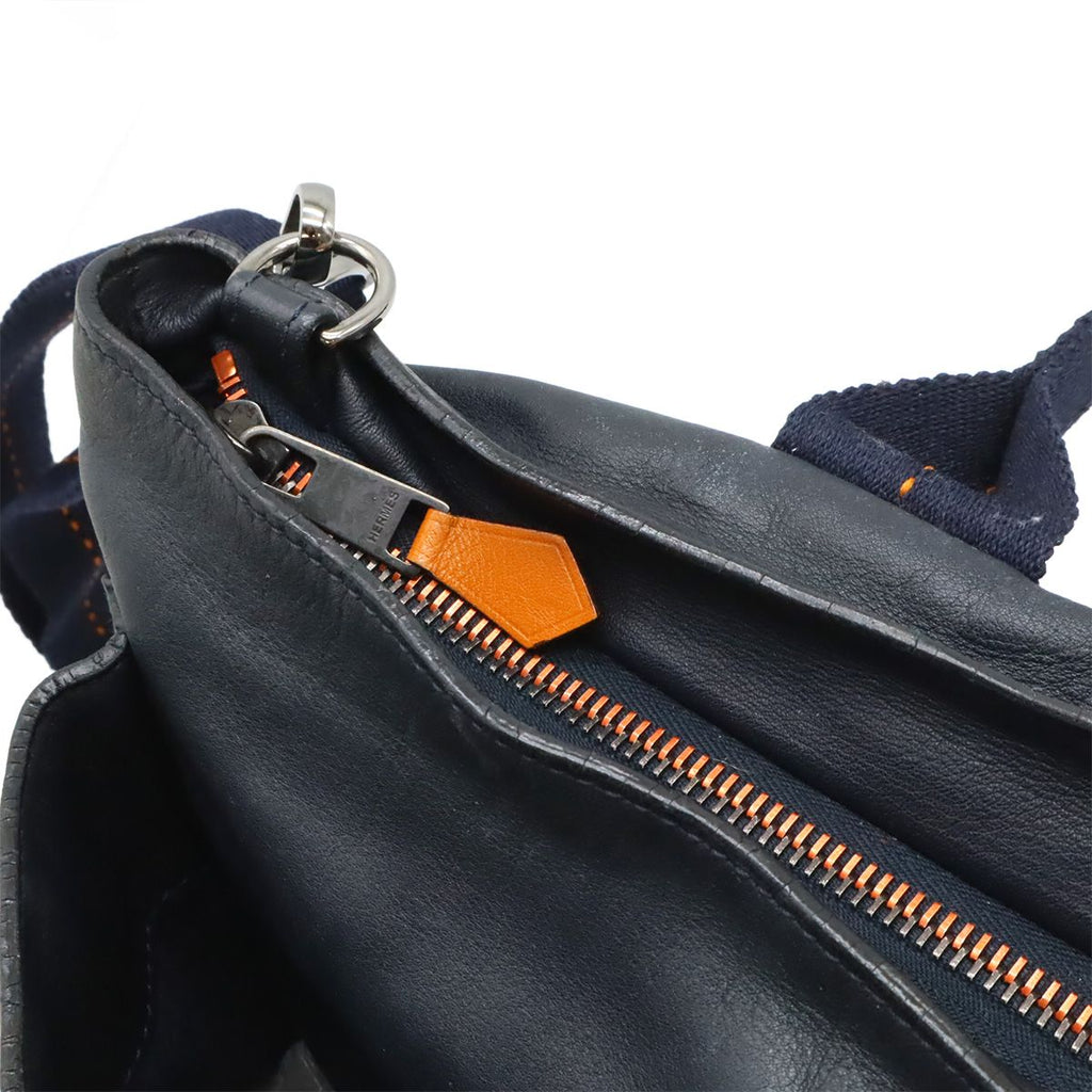 Hermes Caravan Horizontal Tote 2-Way Shoulder Bag Crossbody Vo Derma Leather — view 6