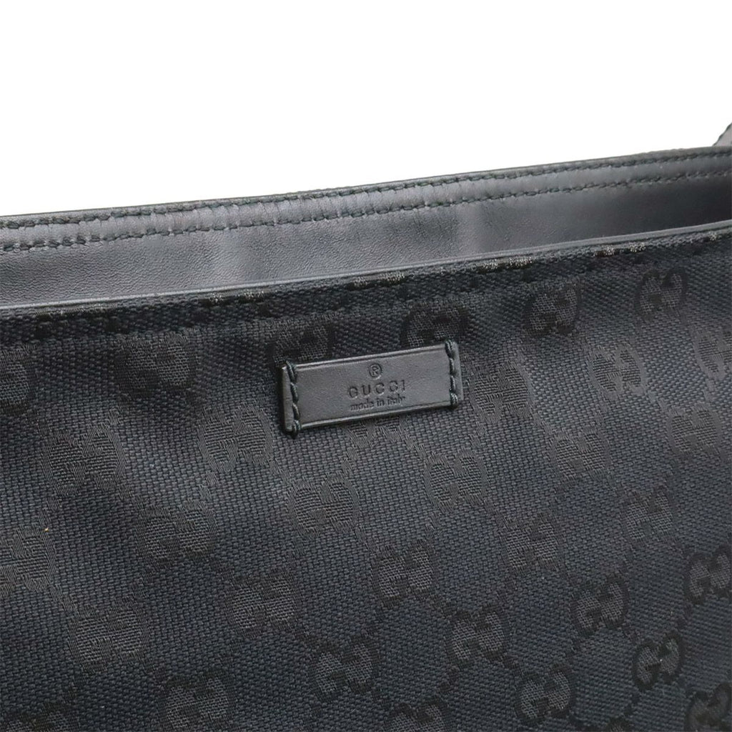 Gucci GG Canvas Sherry Line Shoulder Bag Crossbody Leather Black Green — view 9