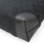 Gucci GG Canvas Sherry Line Shoulder Bag Crossbody Leather Black Green — view 3