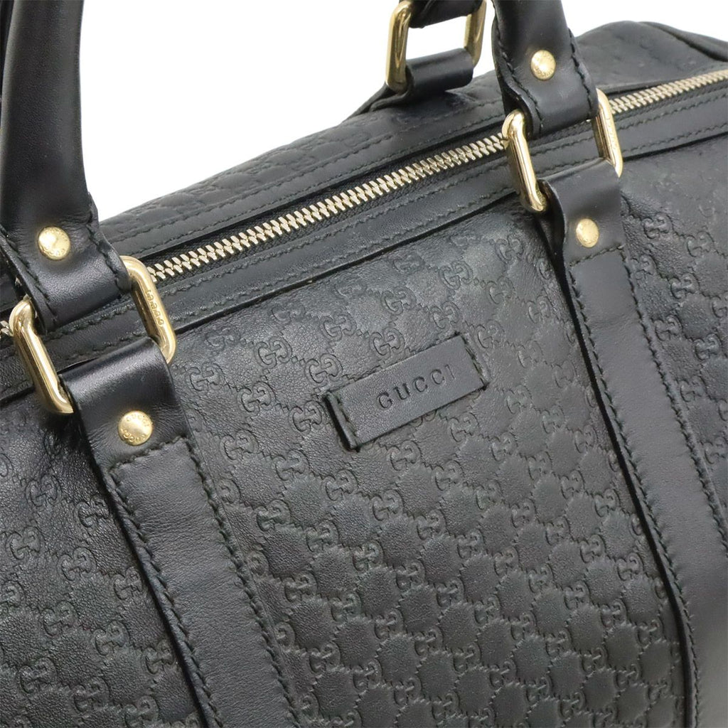 Gucci Micro Guccissima Boston Bag Leather Black — view 8