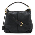 Louis Vuitton Mahina Selene PM 2-Way Shoulder Bag Noir Black Gold Pouch Out of