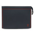 Louis Vuitton Taiga Pochette Voyage Clutch Blue Marine Navy