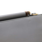 Gucci Nymphaea Bamboo Mini Bag 2-Way Leather Faux Pearl Gray Gold — view 4