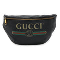 Gucci Print Sherry Line Belt Bag Waist Pouch Leather Pink Green Red Gold