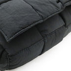 Bottega Veneta Maxi Intrecciato Padded Tech Cassette Shoulder Bag Nylon Black — view 6