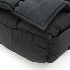 Bottega Veneta Maxi Intrecciato Padded Tech Cassette Shoulder Bag Nylon Black — view 3