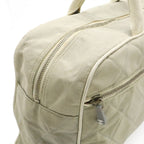 Chanel Sports Line Quilted Logo Mini Boston Bag Canvas Leather Light Gray White — view 4