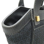 Loewe New Line Tote Shoulder Bag Nylon Canvas Dark Gray Gold — view 7