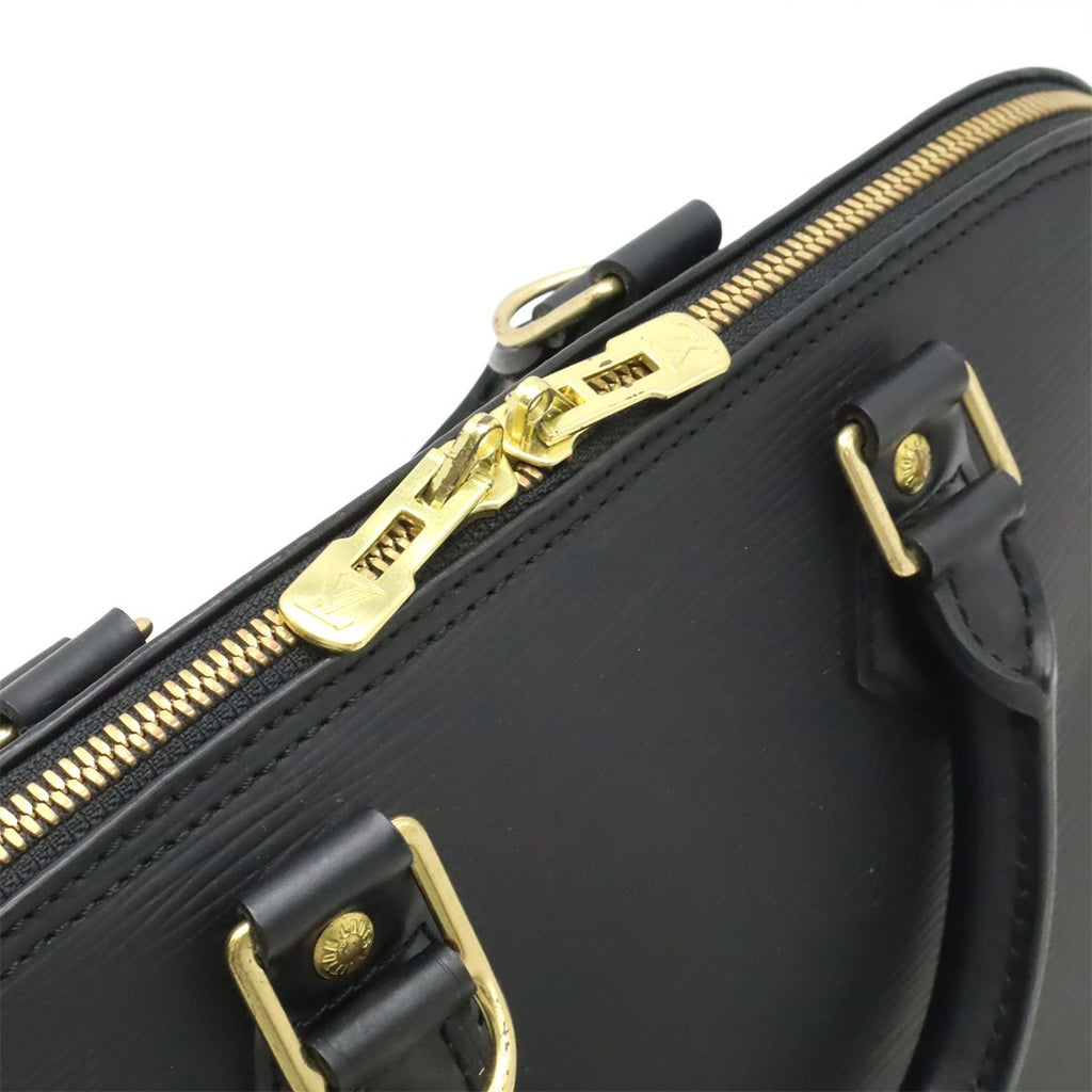 Louis Vuitton Epi Alma Handbag Leather Noir Black Gold — view 5
