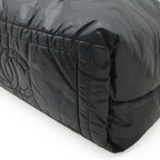 Chanel Coco Cocoon Small Tote Quilted Nylon Leather Black Silver — view 3