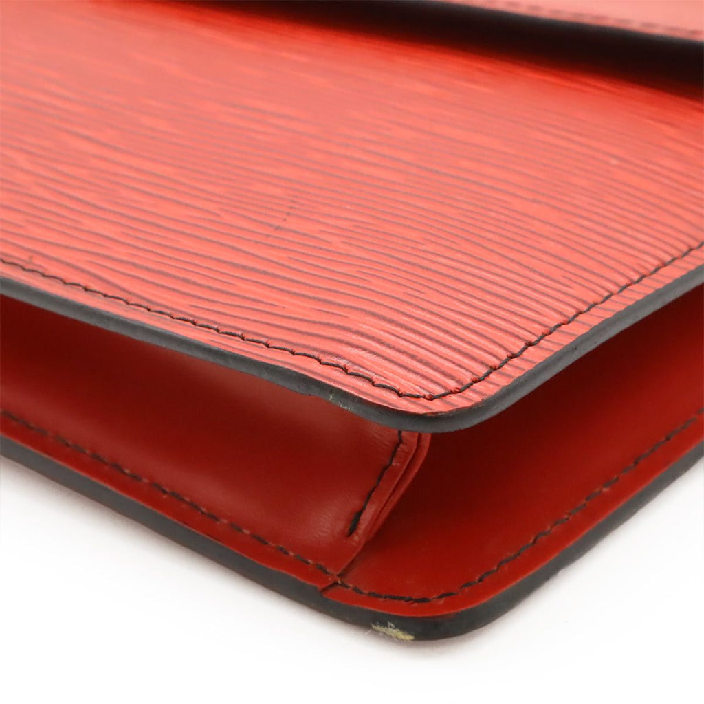 Louis Vuitton Epi Montaigne 27 Clutch Castilian Red Gold — view 3
