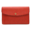 Louis Vuitton Epi Montaigne 27 Clutch Castilian Red Gold