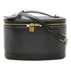 Louis Vuitton Epi Nice 2-Way Vanity Shoulder Bag Leather Noir Black